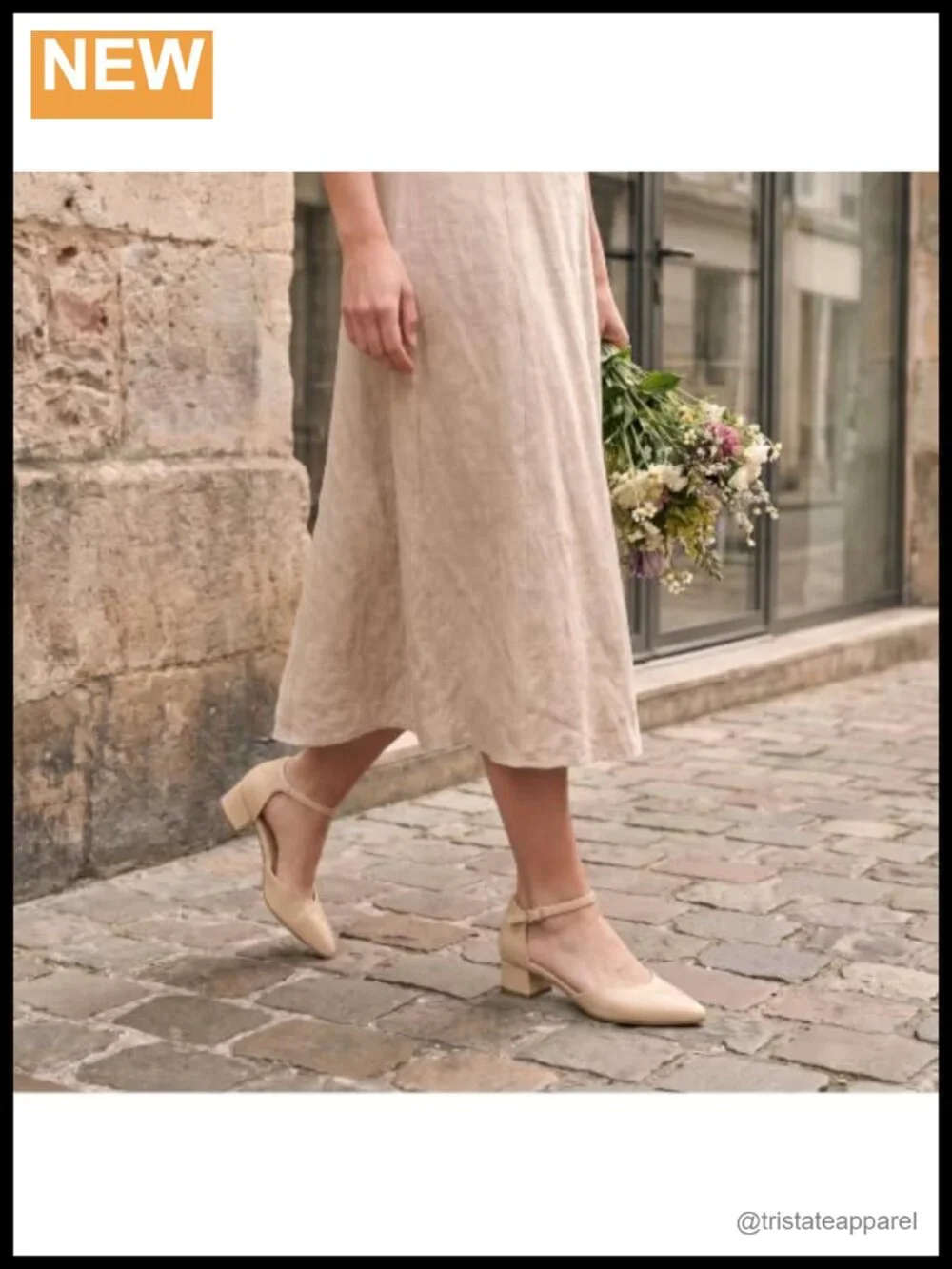Pointed Toe D'Orsay Pumps with Ankle Strap Low Block Heel
